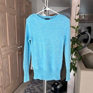 J. Crew Sweater Boat Neck Wool Bend Pullover Long Sleeve Knitted Blue Size Small